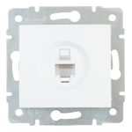 Розетка компьютерная Lezard Karina встраиваемая белая (707-0288-139)