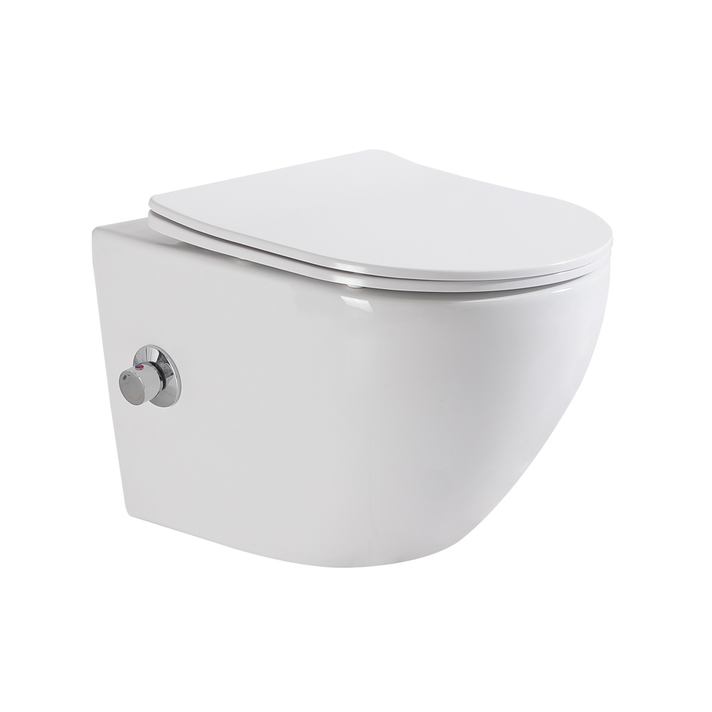 original-21430.jpg Унитаз подвесной BelBagno Uno безободковый с функцией биде и сиденьем дюропласт микролифт (BB3105CHR-BS/SC) — изображение 1