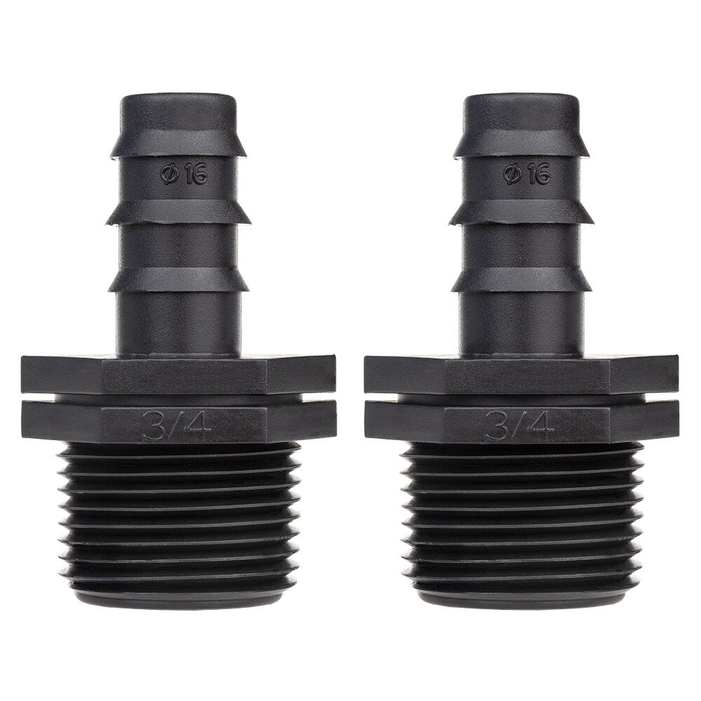 original-21532.jpg Соединитель для капельной трубки 16 мм 3/4 MasterProf пластиковый (2 шт.) (ДС.070722) — изображение 1