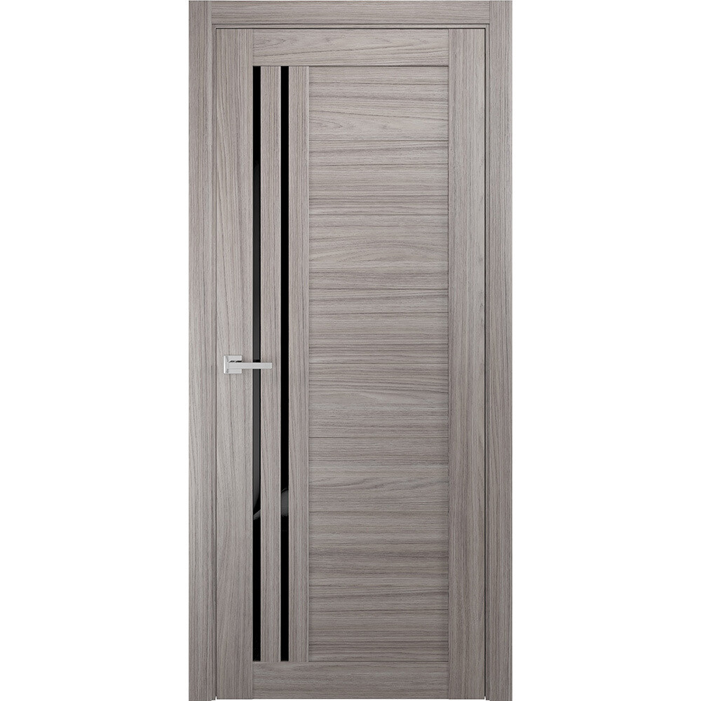 original-21551.jpg Дверь межкомнатная Квадро 20 600х2000 мм финишпленка дуб дымчатый со стеклом — изображение 1