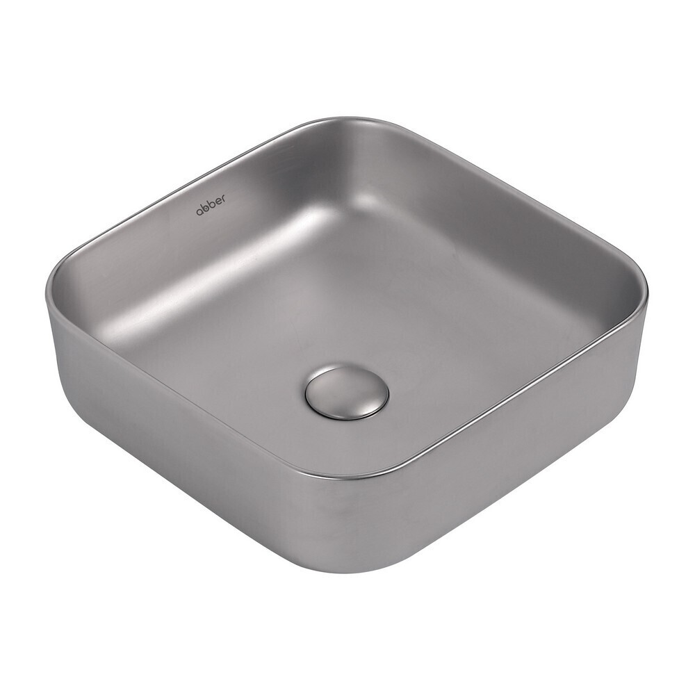original-21578.jpg Раковина Abber Rechteck 39 см накладная серебро матовое (AC2211MS) — изображение 1