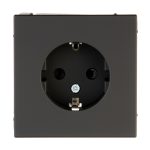 Розетка Systeme Electric ArtGallery встраиваемая карбон со шторками (GAL001045)