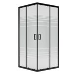 Душевой уголок Метакам Universal черный 100х100х185 см квадрат стекло прозрачное 6 мм (KKS_016526)