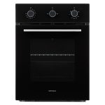 Духовой шкаф газовый встраиваемый Krona Stretto 45 BL 447 мм черный (00026329)