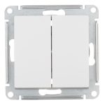 Переключатель Systeme Electric AtlasDesign двухклавишный встраиваемый белый (ATN000165)