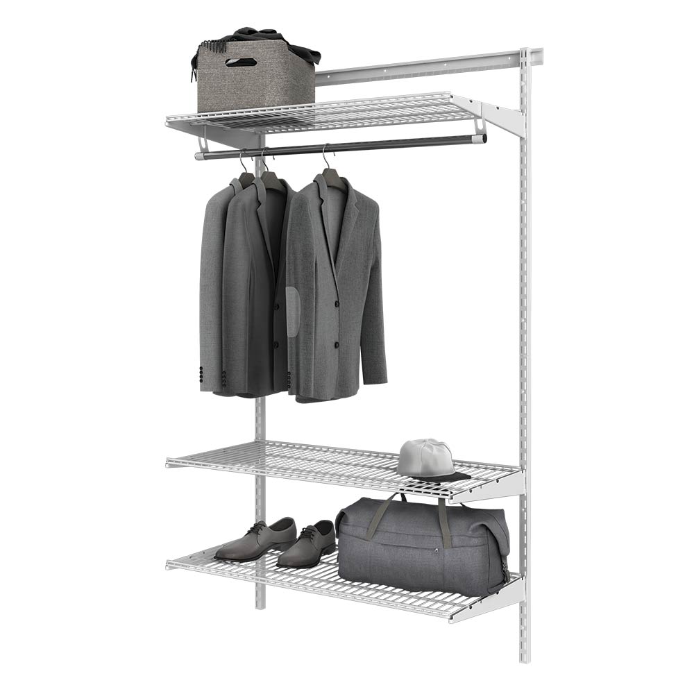 original-21872.jpg Гардеробная система металлическая белая 2050х1000х350 мм Титан-GS — изображение 1