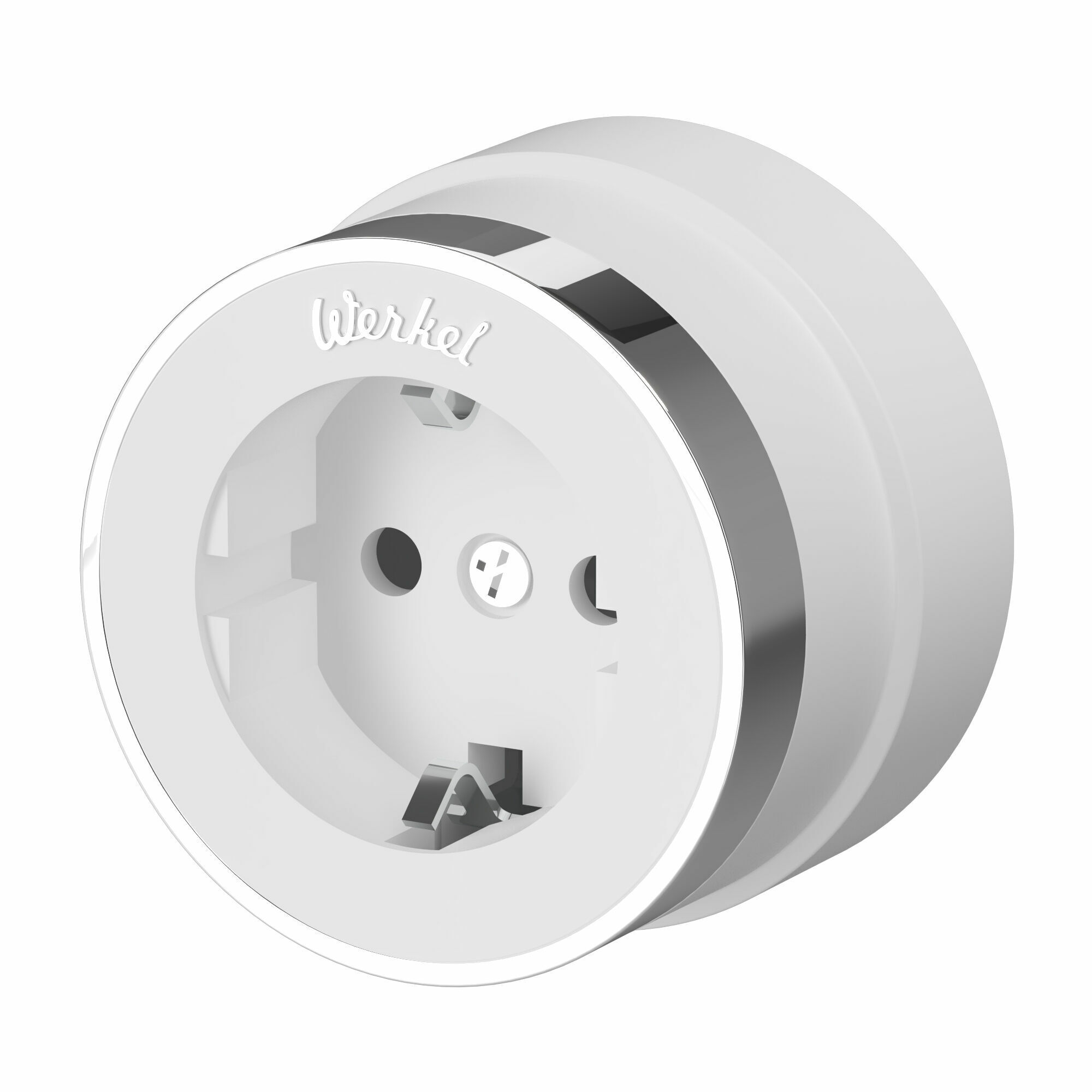 original-22196.jpg Розетка Werkel накладная белая матовая/хром (a055918) — изображение 1