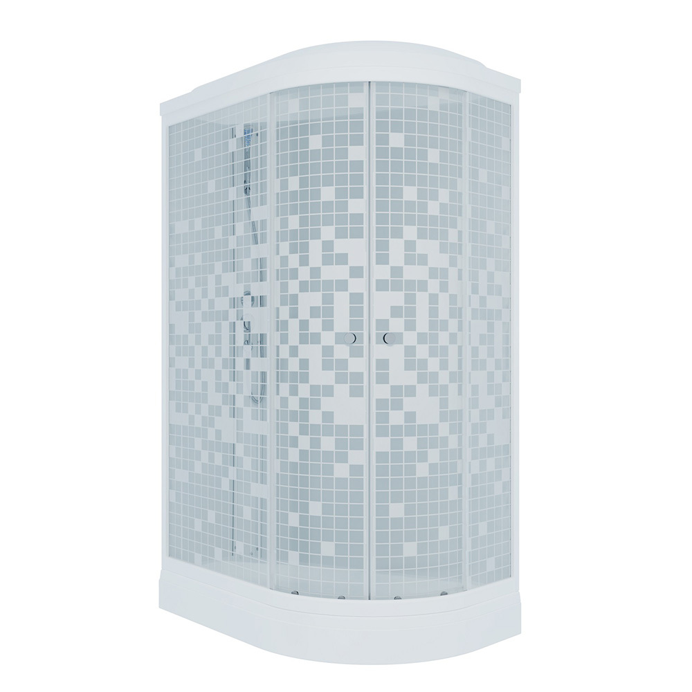 original-22287.jpg Душевая кабина Triton Коралл 120х80х217,5 см стекло тонированное 4 мм с низким поддоном асимметрия левая — изображение 1