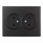 Розетка Lezard Karina встраиваемая черный бархат (707-4200-128B)