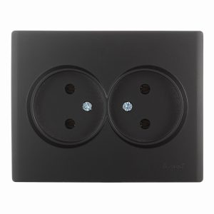 Розетка Lezard Karina встраиваемая черный бархат (707-4200-128B)