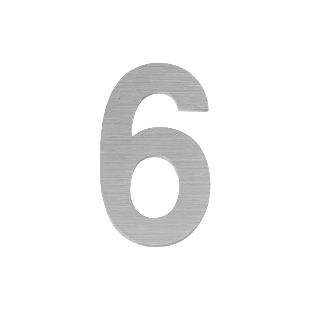 original-22506.jpg Цифра самоклеящаяся 6 Fuaro SS304 50х30 мм сатинированный хром — изображение 1