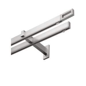 Карниз настенный металлический двухрядный профильный Хай-тек 320 см сталь (171.125)