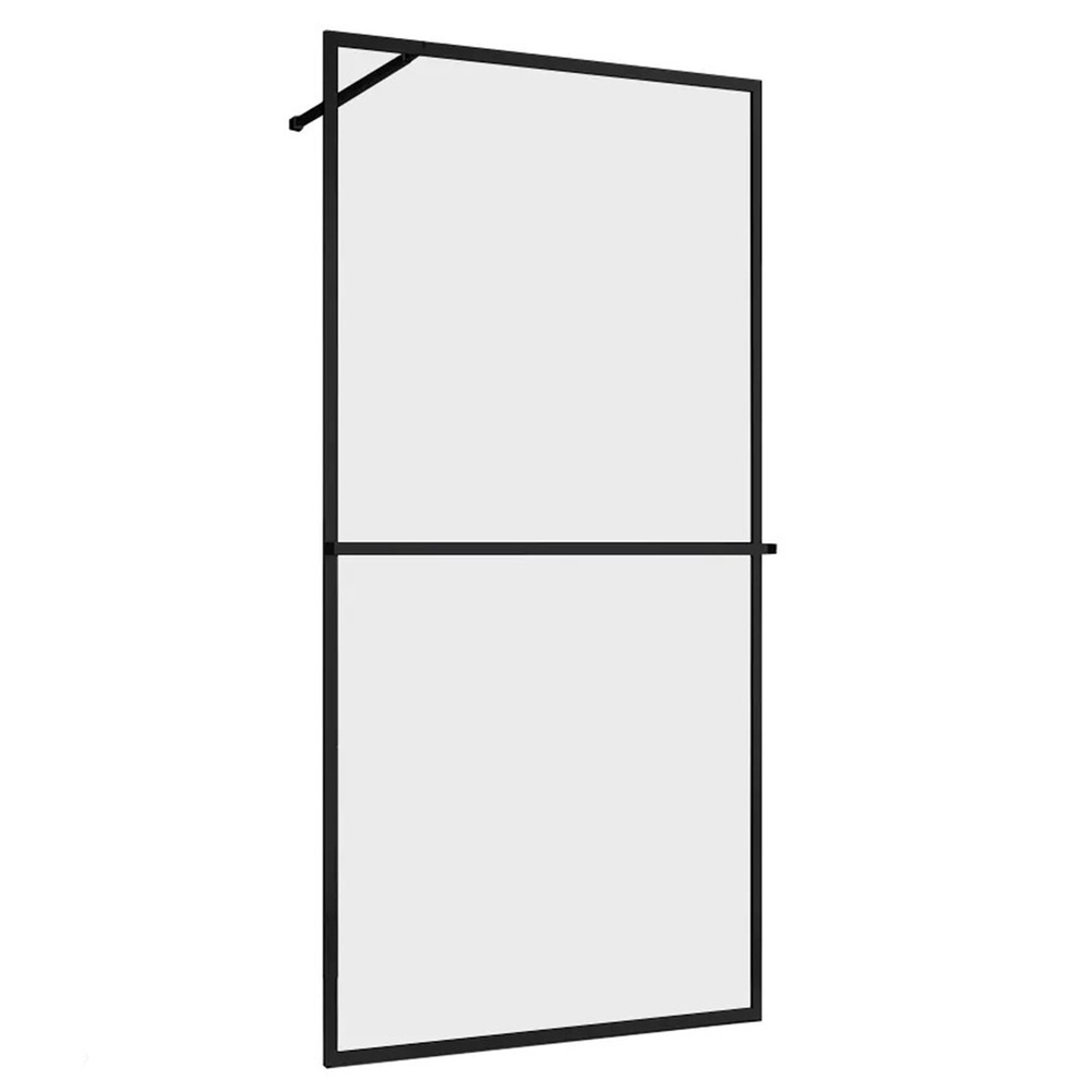 original-22587.jpg Душевая перегородка Abber Immer Offen черная 100х200 см стекло прозрачное 8 мм (AG60100B8) — изображение 1