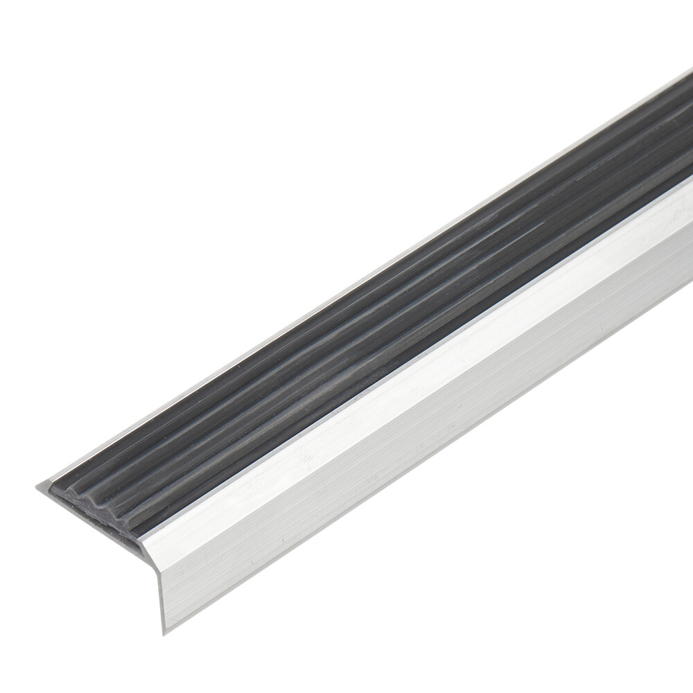 original-2263.jpg Порог алюминиевый угловой наружный 37,5х23х900 мм без покрытия с резиновой вставкой — изображение 1