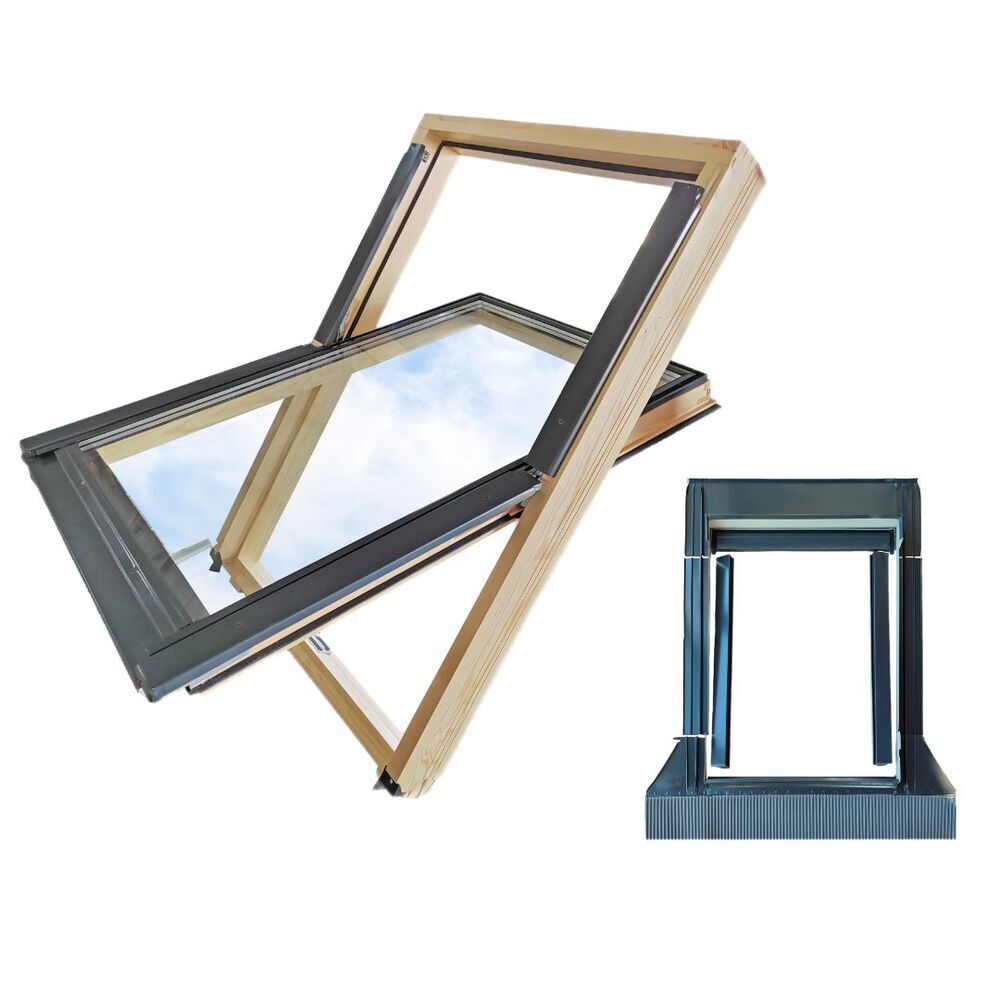 xr:d:DAFrK1GHExw:103,j:6843634571878478993,t:24010910 Окно мансардное CitiSky Optimal деревянное 780х980 мм одностворчатое с окладом — изображение 1