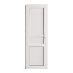Металлопластиковая дверь VEKA 2050х600 мм алюминиевый порог белая левая глухая