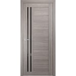 Дверь межкомнатная Квадро 20 800х2000 мм финишпленка дуб дымчатый со стеклом