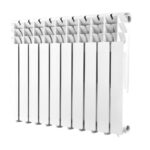 Радиатор алюминиевый 500 мм 10 секций 1" боковое подключение белый