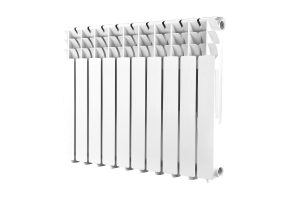 Радиатор алюминиевый 500 мм 10 секций 1" боковое подключение белый