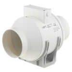 Вентилятор канальный центробежный Cata Duct In Line 195х165 мм d100 мм слоновая кость