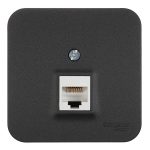 Розетка компьютерная Systeme Electric Blanca накладная антрацит RJ45 (BLNIA045006)