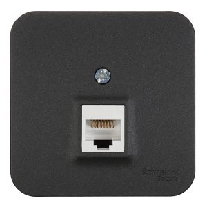 Розетка компьютерная Systeme Electric Blanca накладная антрацит RJ45 (BLNIA045006)