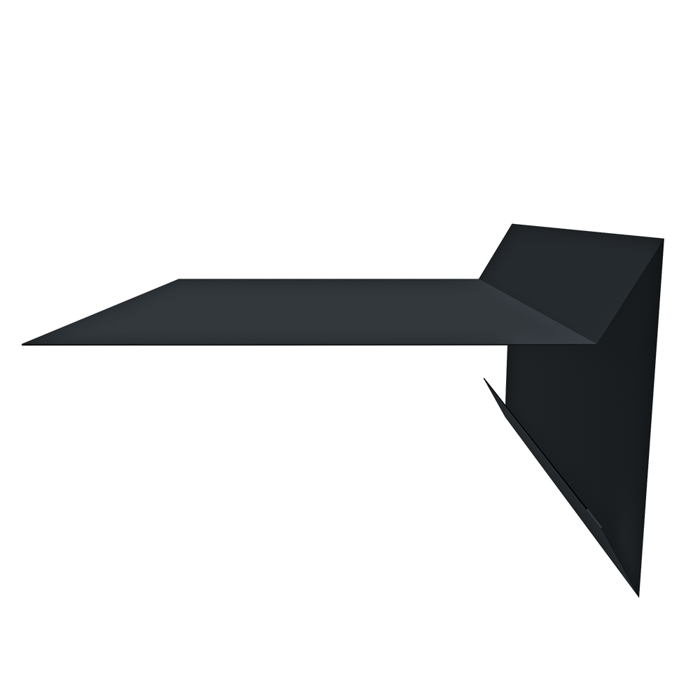 original-23084.jpg Планка торцевая для гибкой черепицы Grand Line 100х65 мм 2 м графитовый серый RAL 7024 — изображение 1