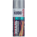 Эмаль термостойкая Kudo серебро аэрозоль 520 мл