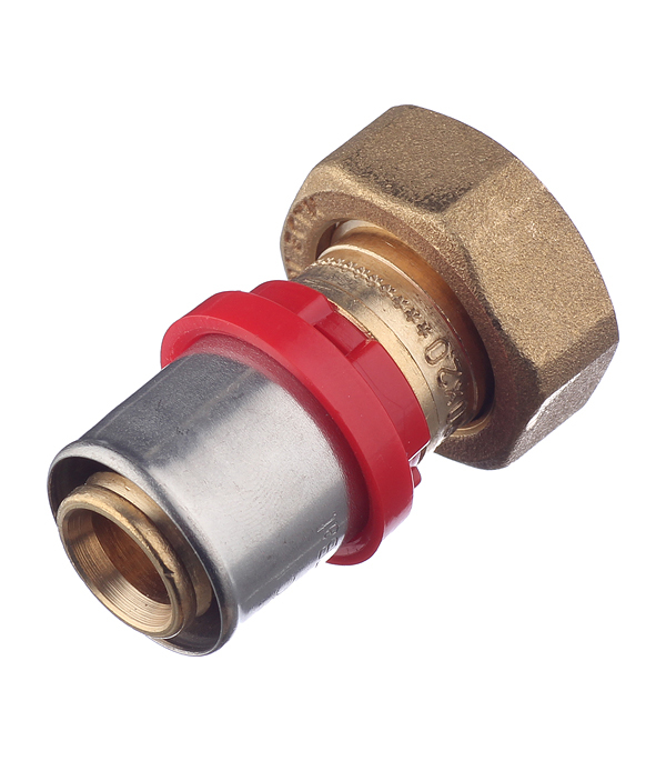 original-23157.jpg Соединитель прямой Tiemme с накидной гайкой под евроконус 20(пресс) х 3/4 ВР(г) — изображение 1