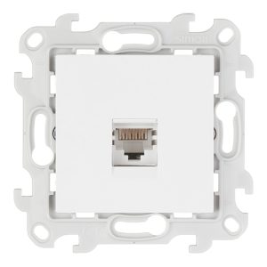 Розетка компьютерная Simon 24 Harmonie встраиваемая белая RJ45 (2410598-030)