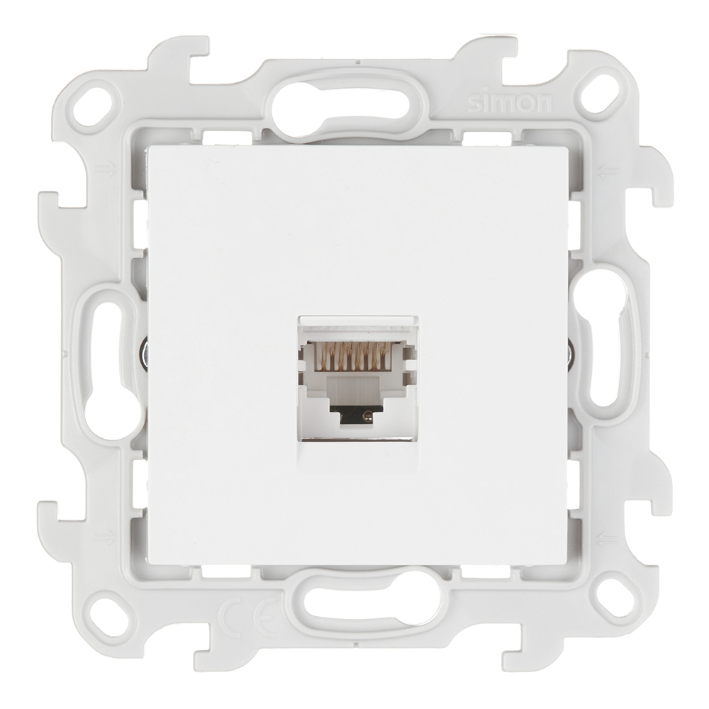 original-23201.jpg Розетка компьютерная Simon 24 Harmonie встраиваемая белая RJ45 (2410598-030) — изображение 1