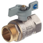 Кран шаровой латунный СТМ 3/4 ВР(г) х 3/4 НР(ш) бабочка прямой