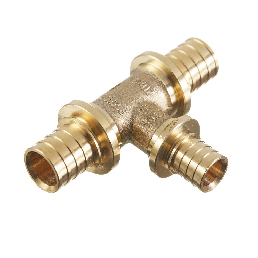 original-23399.jpg Тройник Рехау латунный 20 х 16 х 20 мм редукционный (11080611001) — изображение 1