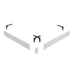 Экран для поддона RGW N/ST-01 металл 100х100х10 см квадрат белый (50231500-01)