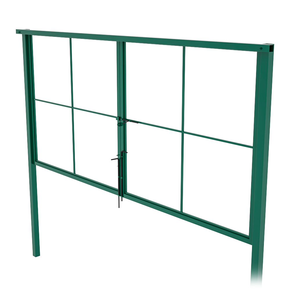 original-23476.jpg Ворота распашные каркас со столбами 4х1,85 м зеленые RAL 6005 — изображение 1