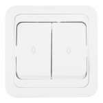 Переключатель Makel Mimoza двухклавишный встраиваемый белый (12026)
