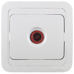 Розетка телевизионная Makel Mimoza встраиваемая белая (12027)