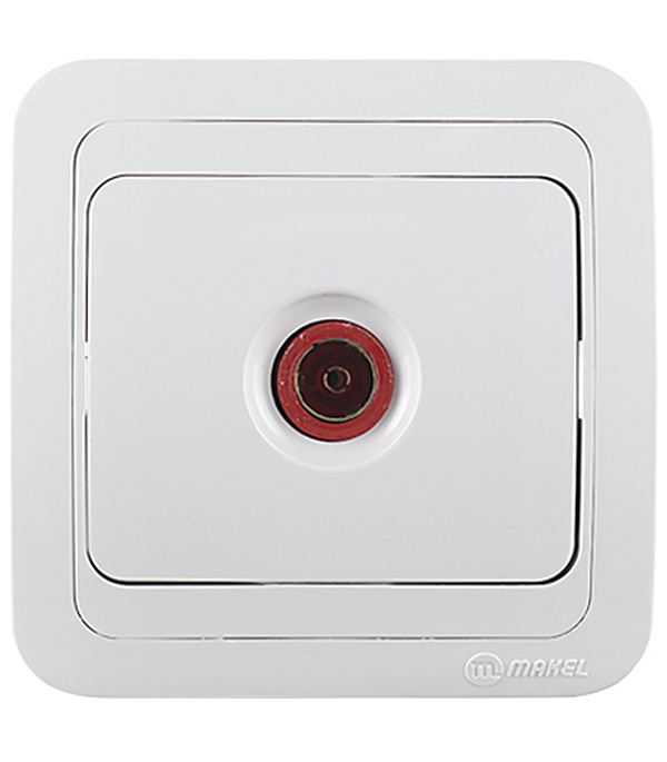 original-2358.jpg Розетка телевизионная Makel Mimoza встраиваемая белая (12027) — изображение 1