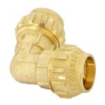 Угол ПНД Tiemme компрессионный 50х50 мм латунь