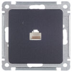 Розетка компьютерная Hegel Master встраиваемая черная RJ45 (РСК-400-08)