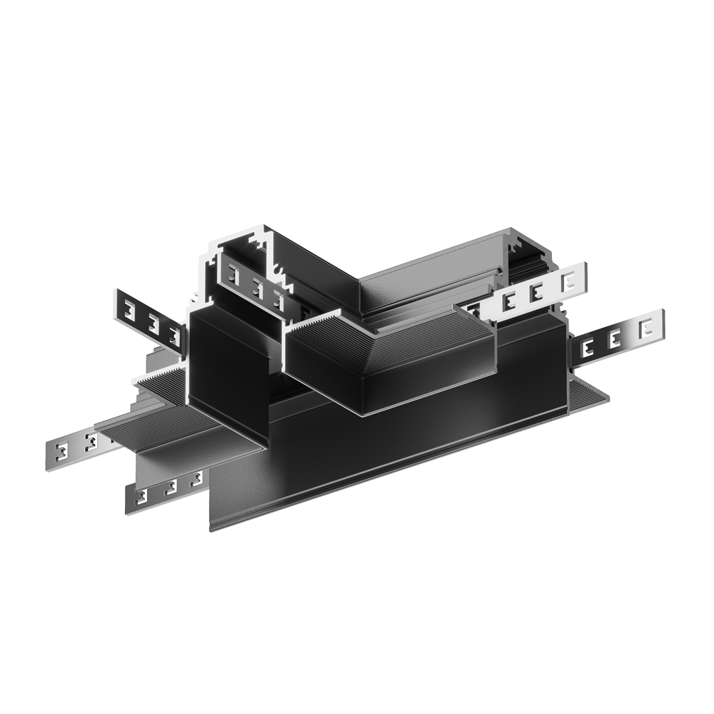 original-23782.jpg Коннектор для магнитного шинопровода Т-образный Maytoni Technical Gravity черный (TRA010CT-42B) — изображение 1