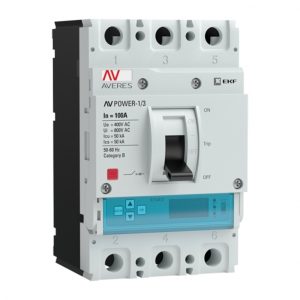 Автоматический выключатель в литом корпусе EKF Averes AV Power-1/3-ETU 6.2 3P 100А 50 кА 400/690 В (mccb-13-100-6.2-av)