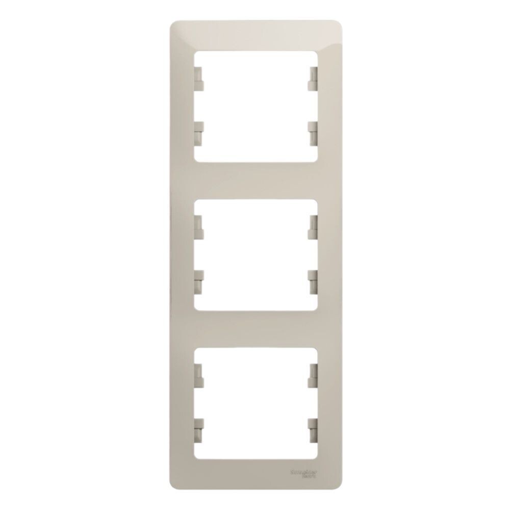 original-23931.jpg Рамка Systeme Electric Glossa трехместная молочная (GSL000907) — изображение 1