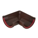 Угол желоба пластиковый d120 мм 90° Grand Line шоколад RAL 8017