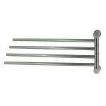 Полотенцедержатель WasserKraft 405 мм четверной поворотный на шуруп металл никель (K-1034N)