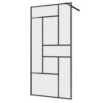 Душевая перегородка Abber Immer Offen черная 120х200 см стекло прозрачное 8 мм (AG63120B8)