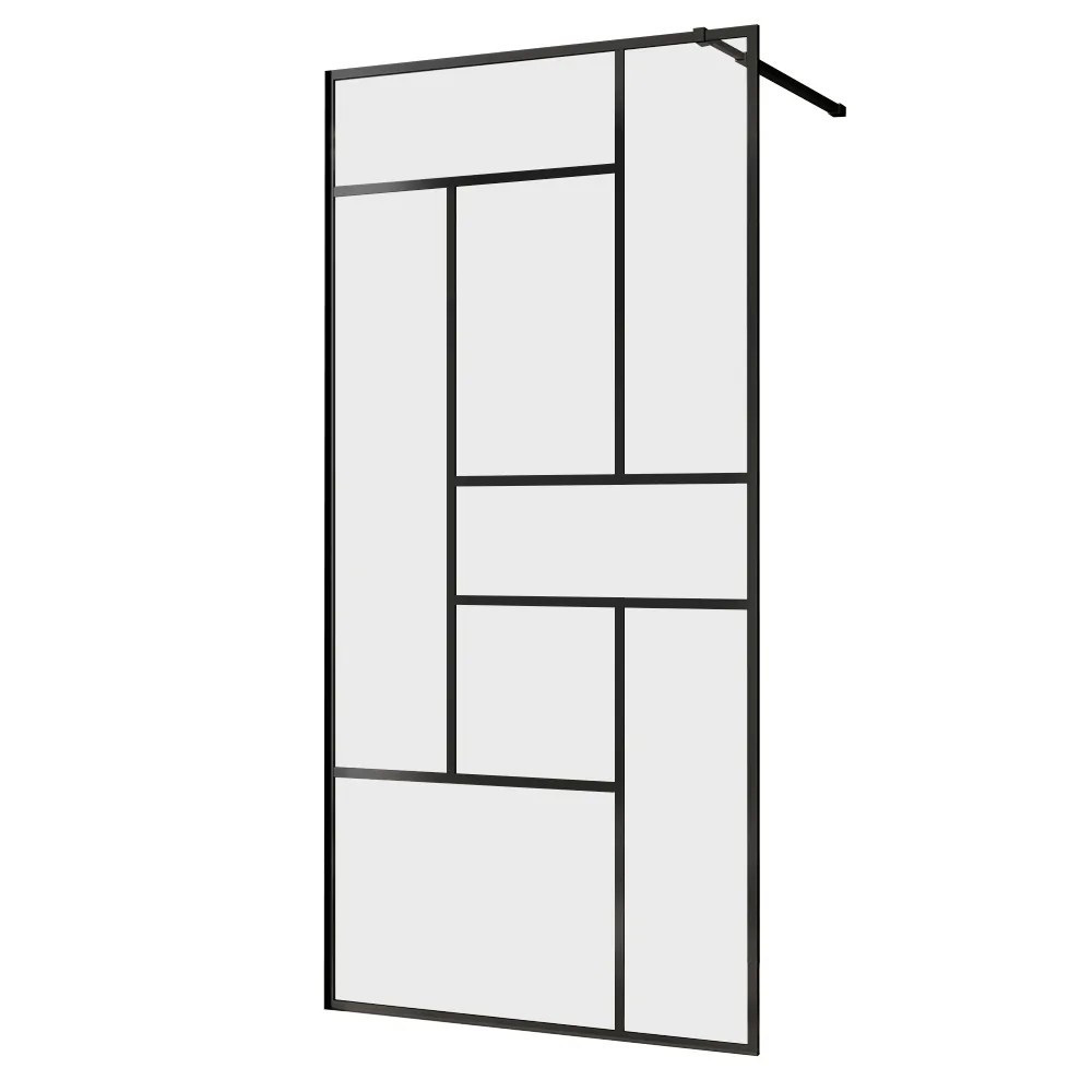 original-24217.jpg Душевая перегородка Abber Immer Offen черная 120х200 см стекло прозрачное 8 мм (AG63120B8) — изображение 1