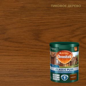 Антисептик Pinotex Classic Plus 3 в 1 декоративный для дерева тиковое дерево 0,9 л