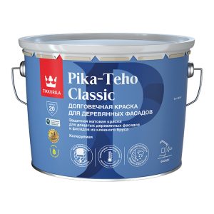 Краска фасадная по дереву Tikkurila/Tikkivala Pika-Teho Classic водно-дисперсионная база C бесцветная 9 л
