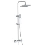 Душевая система WasserKraft с верхним душем с лейкой с термостатом хром (A15502)